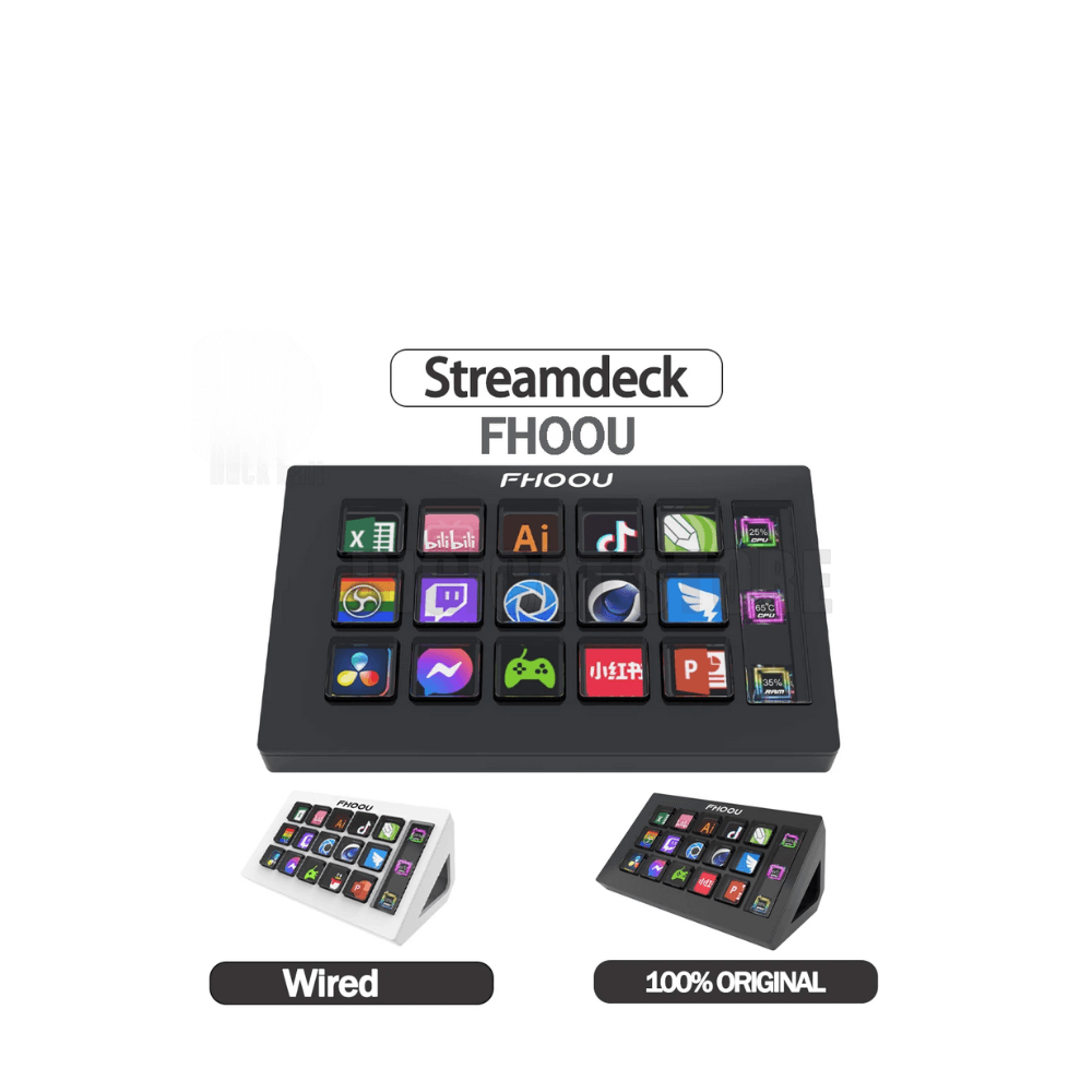 StreamDeck 15-Key Controller | LCD Buttons for Win/Mac