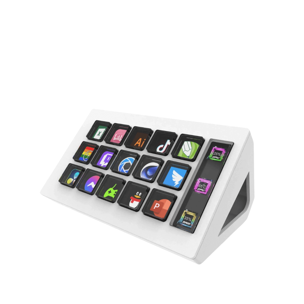 StreamDeck 15-Key Controller | LCD Buttons for Win/Mac