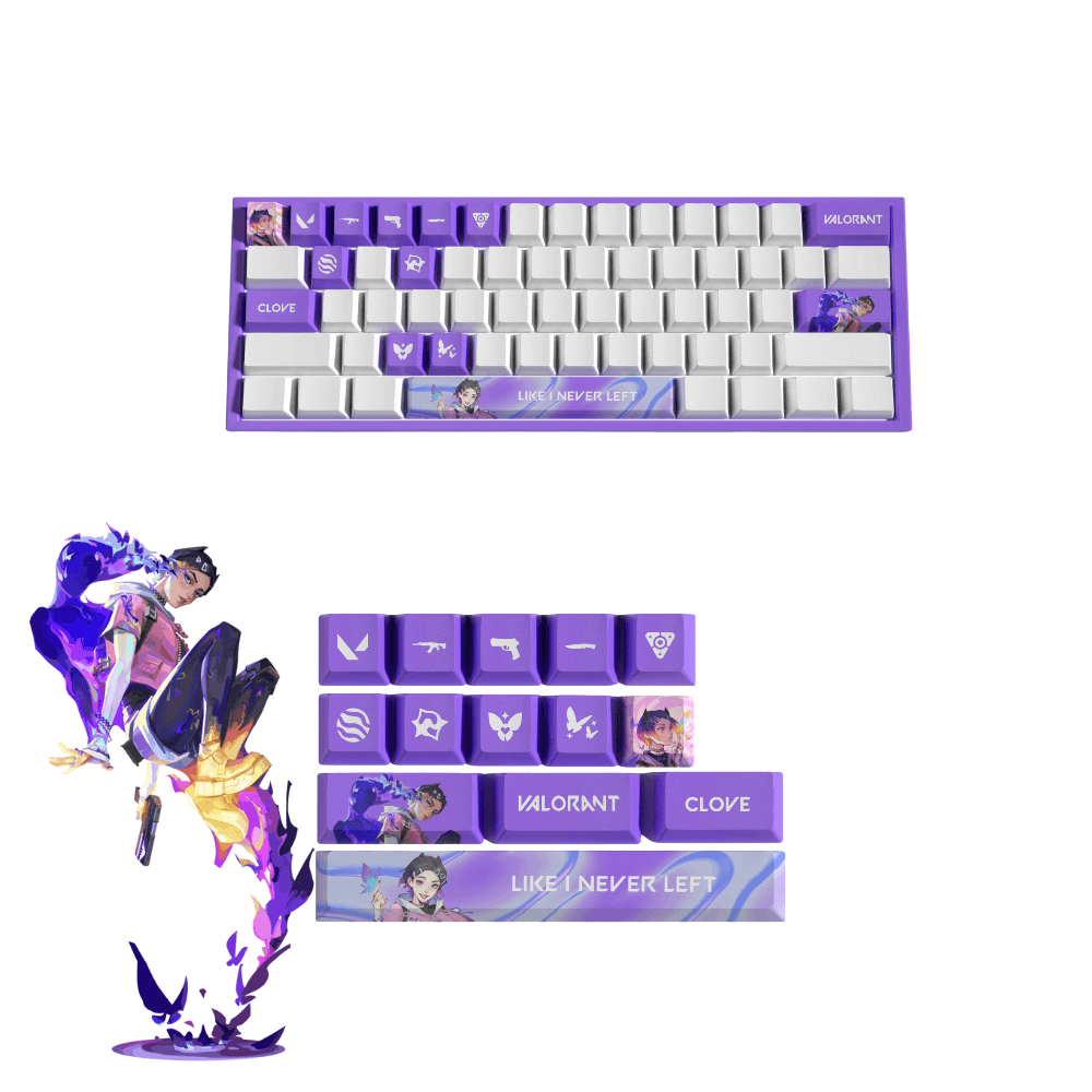 Valorant CLOVE PBT Keycaps Set |14 Keys, OEM Profile, Dye Sub Design