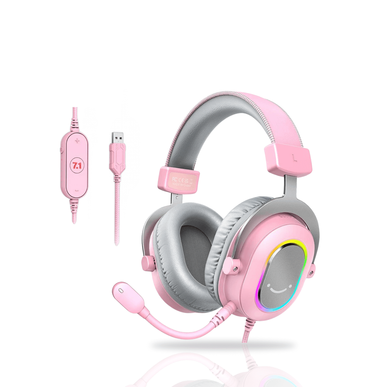 Fifine Dynamic RGB Gaming Headset |7.1 Surround, Over-Ear, 3 EQ Modes