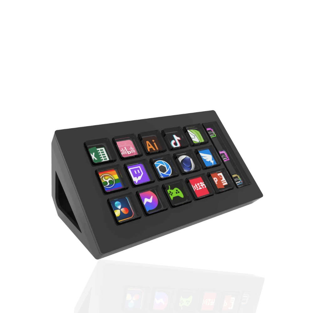 StreamDeck 15-Key Controller | LCD Buttons for Win/Mac