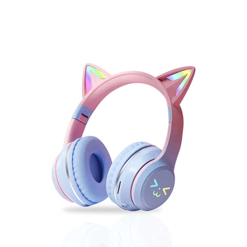 NekoGlow Wireless Bluetooth Headphones | RGB Cat Ear & Cute Design