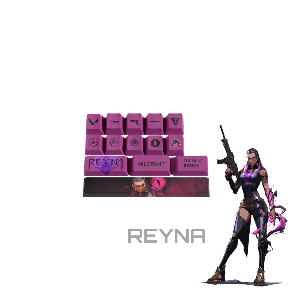 Valorant REYNA PBT Keycaps Set |14 Keys, OEM Profile, Dye Sub Design