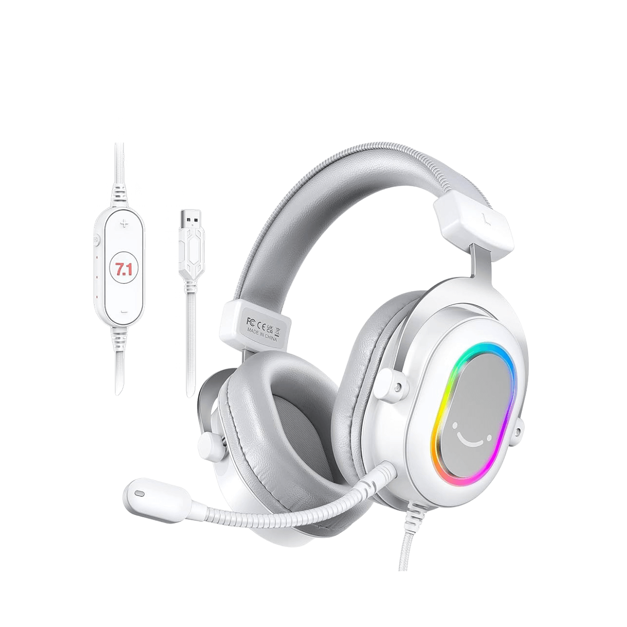 Fifine Dynamic RGB Gaming Headset |7.1 Surround, Over-Ear, 3 EQ Modes