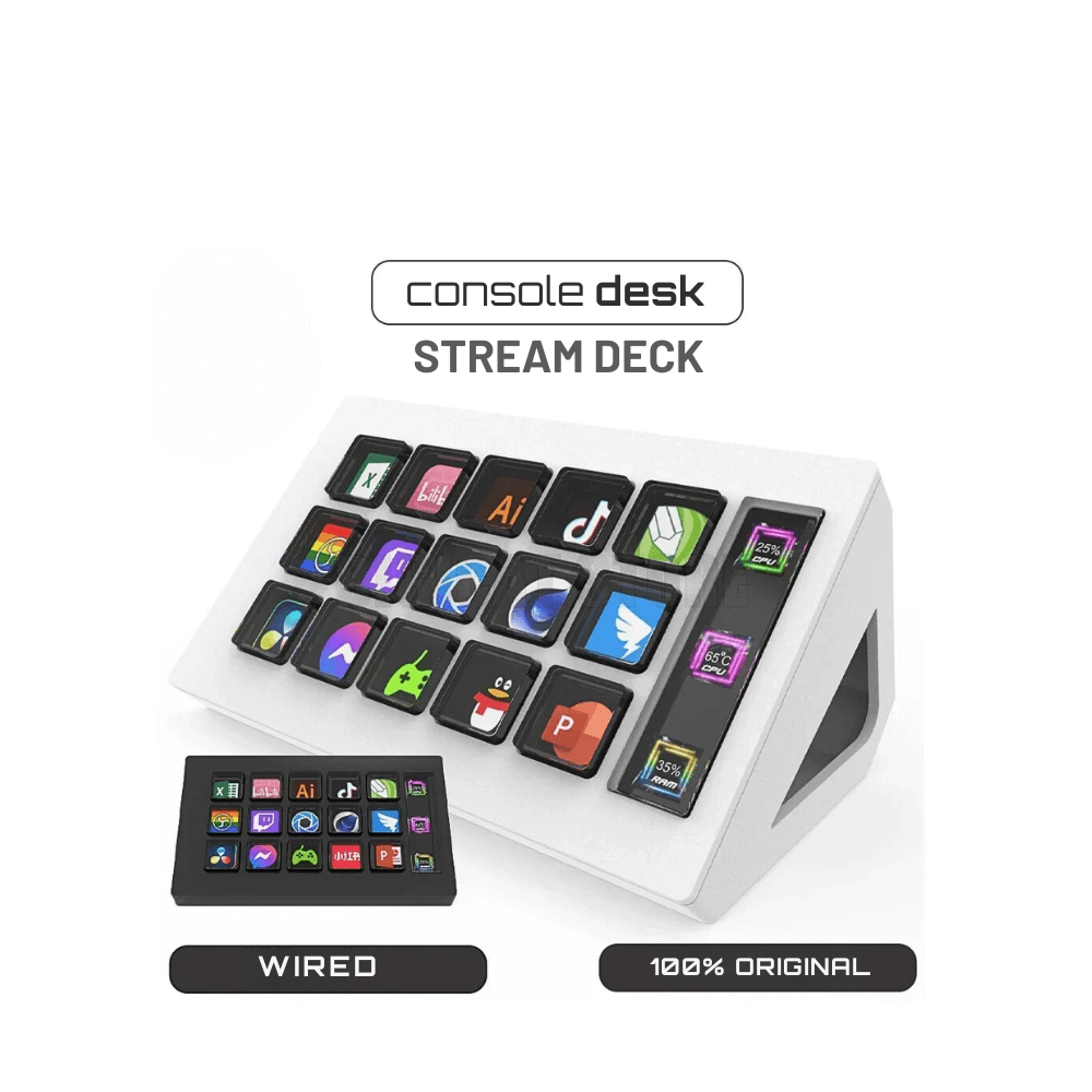 StreamDeck 15-Key Controller | LCD Buttons for Win/Mac